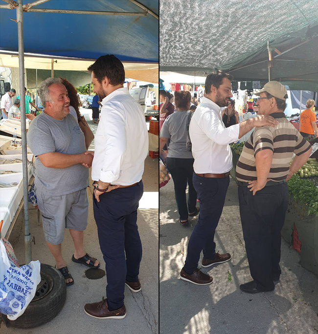 Συνάντηση του Τάσου Μπαρτζώκα με αντιπεριφερειάρχη και Διευθυντή Α/θμιας Εκπαίδευσης Ημαθίας . Επίσκεψη στη λαϊκή αγορά Μακροχωρίου