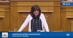 Φρόσω Καρασαρλίδου: Στη Βουλή το θέμα της επιβολής δασμών από ΗΠΑ στις κονσέρβες ροδάκινου