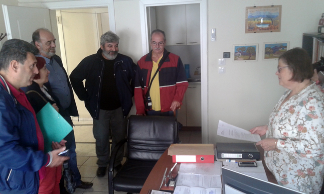 Παράσταση διαμαρτυρίας της ΕΛΜΕ Ημαθίας στην Δ/νσης Β’ Θμιας