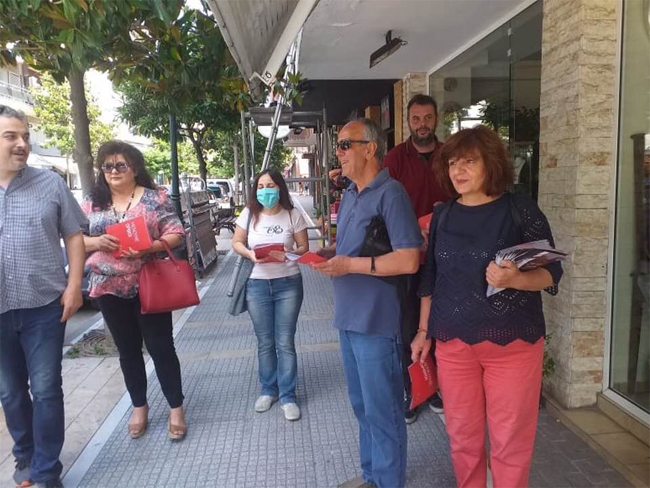 Περιοδεία ΣΥΡΙΖΑ στην αγορά Αλεξάνδρειας