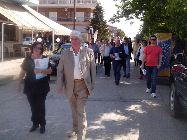 Σε Αγ. Γεώργιο -  Αγ. Μαρίνα και στην αγορά της Βέροιας ο Χρ. Σκουμόπουλος