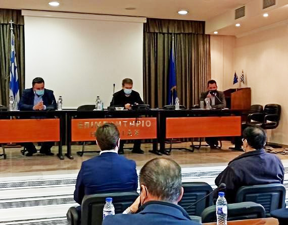 Σύσκεψη με τον Μιχάλη Χρυσοχοΐδη στη Βέροια για τα μέτρα κατά της υγειονομικής πανδημίας.ΜΙΧ. ΧΡΥΣΟΧΟΪΔΗΣ: «ΘΑ ΑΥΣΤΗΡΟΠΟΙΗΘΟΥΝ ΟΙ ΕΛΕΓΧΟΙ». Κ. ΚΑΛΑΪΤΖΙΔΗΣ: «ΝΑ ΣΤΗΡΙΧΘΕΙ Ο ΚΟΣΜΟΣ ΤΗΣ ΑΓΟΡΑΣ»