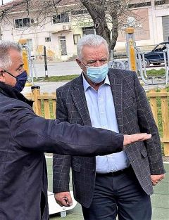 Επίσκεψη του Δημάρχου Παναγιώτη Γκυρίνη στις υπό κατασκευή Παιδικές χαρές του Δήμου Αλεξάνδρειας