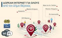 Δωρεάν WiFi από τον Δήμο Βέροιας σε πέντε σημεία ενδιαφέροντος