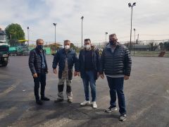 Επιθεώρηση των έργων ανακατασκευής των γηπέδων τένις Ράχης από τον Αντιδήμαρχο Τεχνικών Δήμου Βέροιας, τον Πρόεδρο του ΚΑΠΑ και τον Πρόεδρο της Κοινότητας