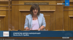 ΦΡΟΣΩ ΚΑΡΑΣΑΡΛΙΔΟΥ: «ΤΟ ΕΡΓΑΣΙΑΚΟ ΝΟΜΟΣΧΕΔΙΟ ΕΙΝΑΙ  ΑΝΤΙΕΡΓΑΤΙΚΟ, ΑΝΤΙΚΟΙΝΩΝΙΚΟ, ΑΝΤΙΑΝΑΠΤΥΞΙΑΚΟ,  ΑΛΛΑ ΚΥΡΙΑΡΧΑ ΑΝΤΙΔΗΜΟΚΡΑΤΙΚΟ»