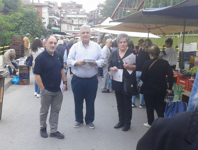 Περιοδεία της ΛΑΣ στη λαϊκή αγορά της Βέροιας