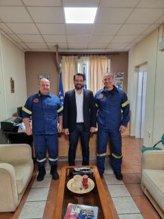 Εντείνει τις προσπάθειές του, για ενδυνάμωση της Αστυνομίας και της Πυροσβεστικής ο Τάσος Μπαρτζώκας