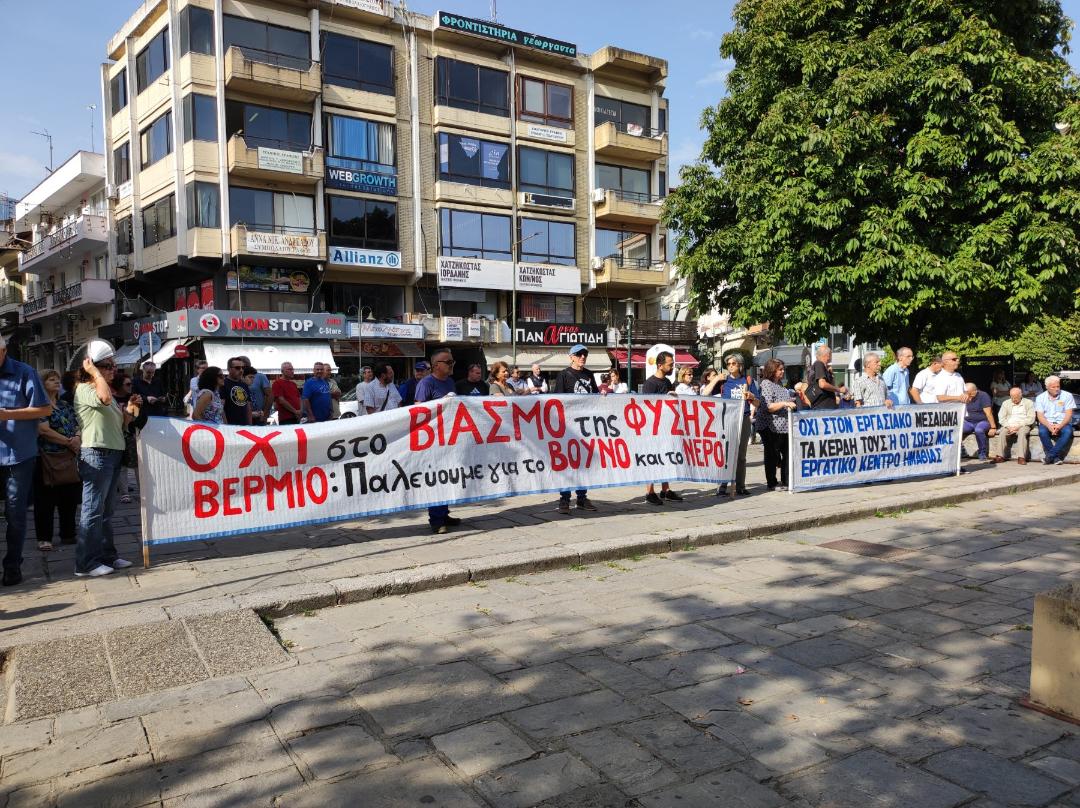 Απεργιακή συγκέντρωση στη Νάουσα