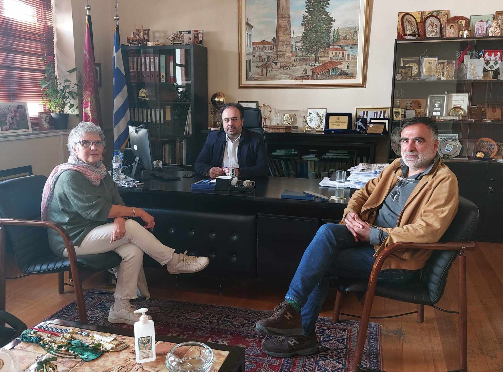 Επίσημη πρώτη επίσκεψη της Αναπλ. Προϊσταμένης Εφορείας Αρχαιοτήτων Ημαθίας στον Δήμαρχο Βέροιας