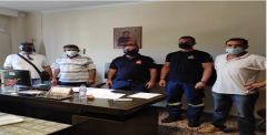 Το Εργατικό Κέντρο Νάουσας μαζί με τον Αγροτικό Σύλλογο Νάουσας "Μαρίνος Αντύπας" συναντήθηκαν με τον Διοικητή της Πυροσβεστικής Υπηρεσίας Νάουσας 