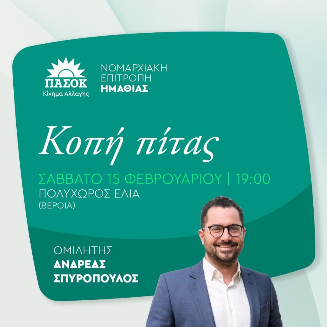 Κοπή πίτας από το ΠΑΣΟΚ στη Βέροια