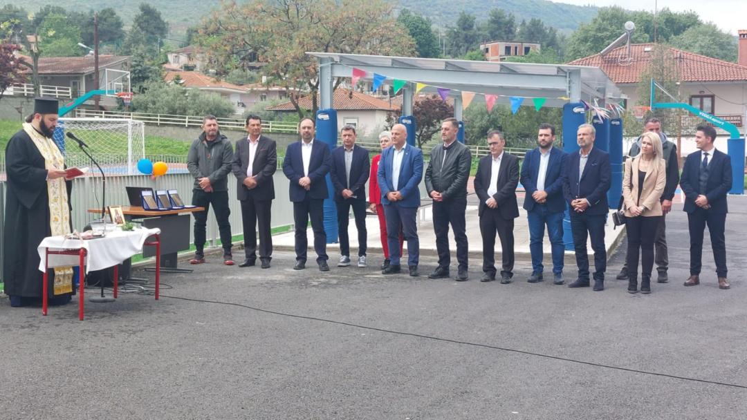 Νέα γήπεδα 5Χ5 και μπάσκετ στο Δημοτικό Αγ. Βαρβάρας . Εγκαινιάστηκε το έργο Αναβάθμισης του Σχολικού Συγκροτήματος