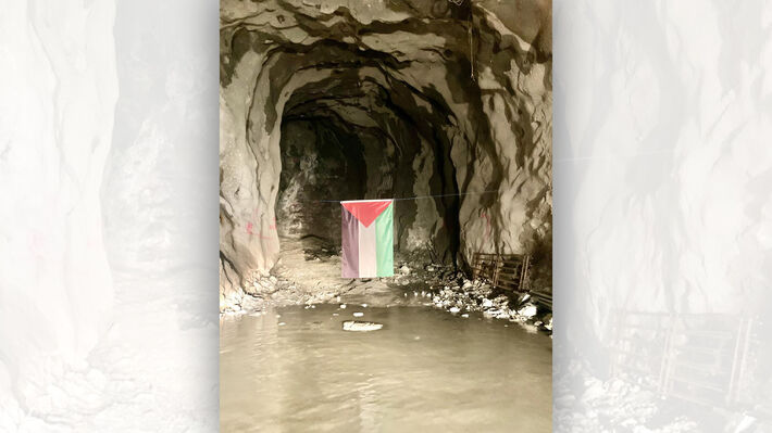Από τα έγκατα της γης οι μεταλλωρύχοι φώναξαν δυνατά: «Λευτεριά στην Παλαιστίνη»