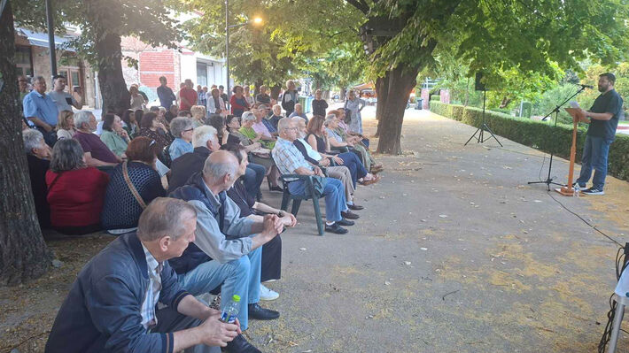 Πλήθος κόσμου συγκεντρώνουν οι εκδηλώσεις της ΤΟ Ημαθίας του ΚΚΕ για τα 80 χρόνια από την δολοφονία του κομμουνιστή Γιώργου Βουτυρά