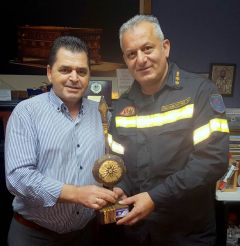 Επίσκεψη του νέου διοικητή της Πυροσβεστικής Υπηρεσίας Βέροιας, στον αντιπεριφερειάρχη Ημαθίας