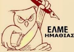 ΕΛΜΕ ΗΜΑΘΙΑΣ: ΚΙΝΗΤΟΠΟΙΗΣΗ ΔΙΑΜΑΡΤΥΡΙΑΣ ΣΤΗ ΔΔΕ ΗΜΑΘΙΑΣ