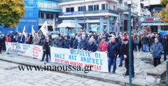 Απεργιακή συγκέντρωση στη Νάουσα