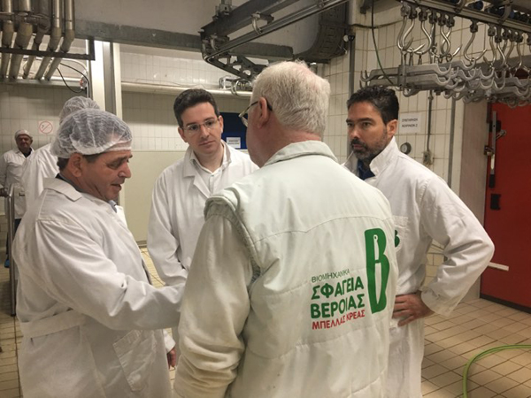 Ενημερωτική επίσκεψη του Κώστα Καλαϊτζίδη στο Σφαγείο Βέροιας  και ικανοποίηση για την τροφοδοσία της αγοράς ενόψει Πάσχα