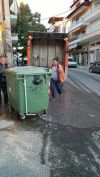 Πλύσιμο κάδων από τα συνεργεία καθαριότητας του Δήμου Νάουσας